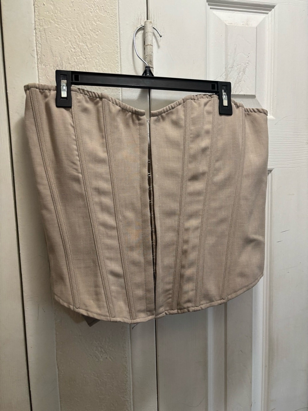 Pretty little thing Beige Strapless Corset-Style top